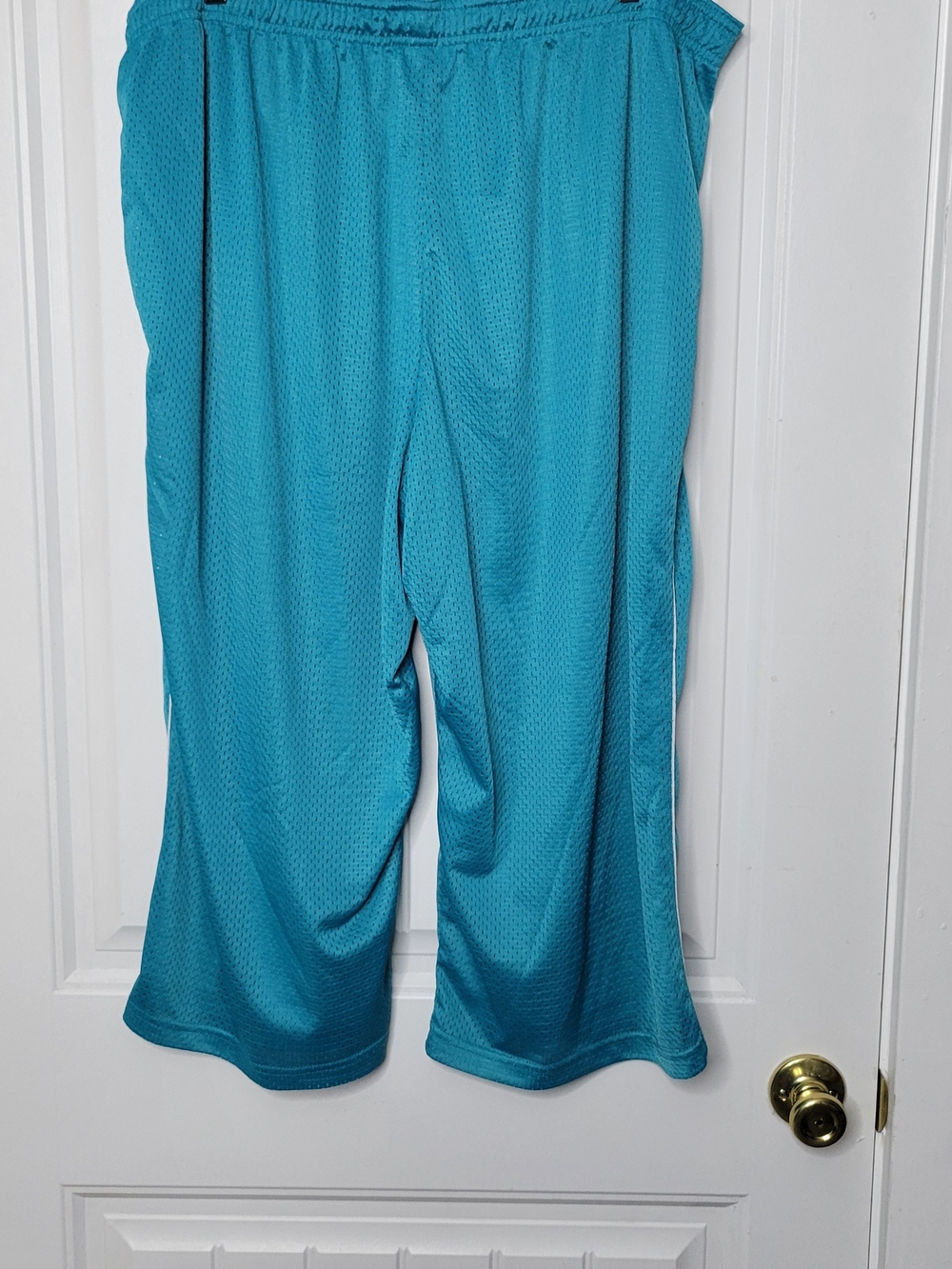 Champion Teal Mesh Capri Pants with White Piping - Picture 3 of 5